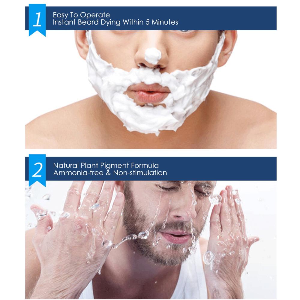 Beard Hair Color Shampoo for Men before and after result