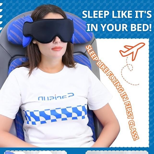 Memory Foam Filling Multifunctional Traveling Pillow With Eye Mask