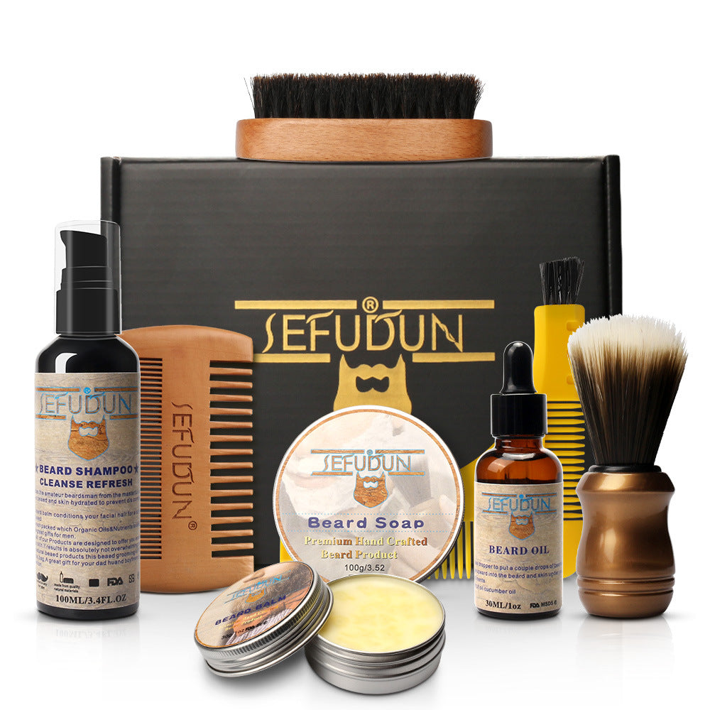 Men Beard Care Kit beard grooming before and after