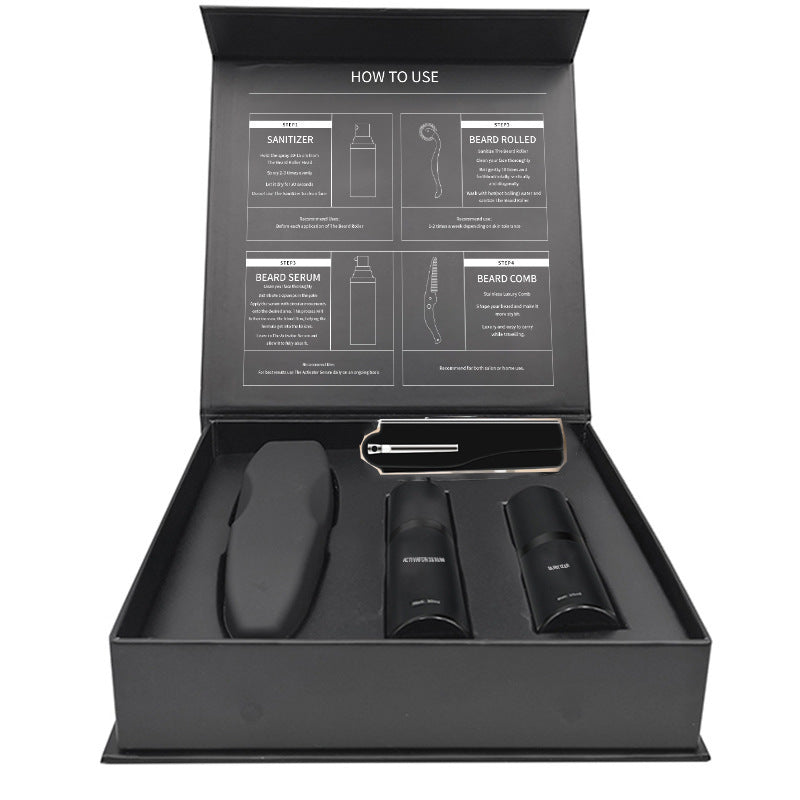 Beard Derma Roller Kit for Men — Microneedling for Beard Growth, Fuller & Thicker Facial Hair