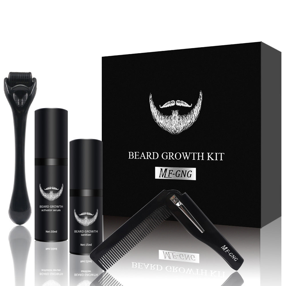 Beard Derma Roller Kit for Men — Microneedling for Beard Growth, Fuller & Thicker Facial Hair