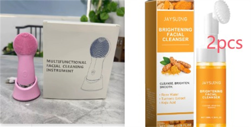Silicone Face Cleansing Brush Facial Cleansing Brush Electric Facial Brush Vibration Heating