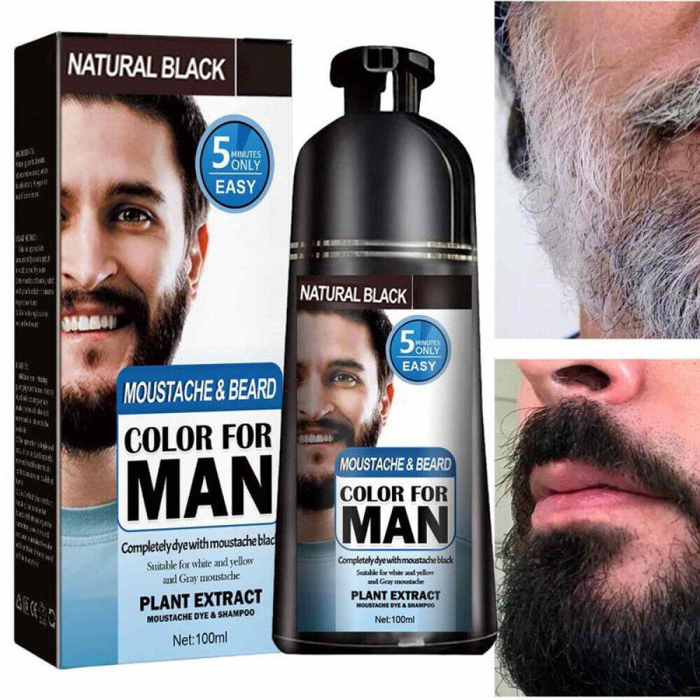 Beard Hair Color Shampoo for Men grooming routine use
