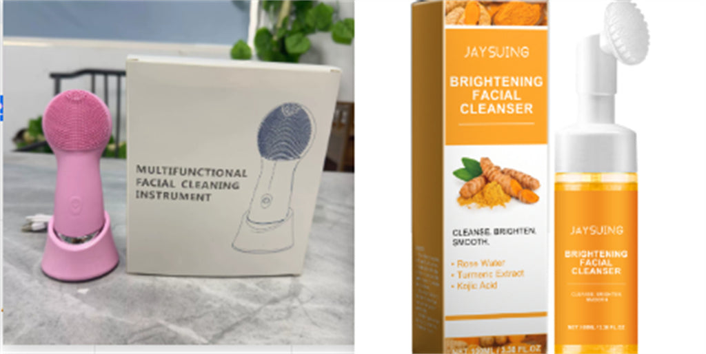 Silicone Face Cleansing Brush Facial Cleansing Brush Electric Facial Brush Vibration Heating