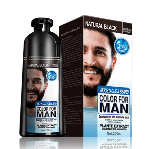 Beard Hair Color Shampoo for Men bottle packaging