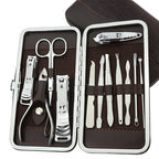 12 Piece Manicure Set stainless steel nail clipper kit
