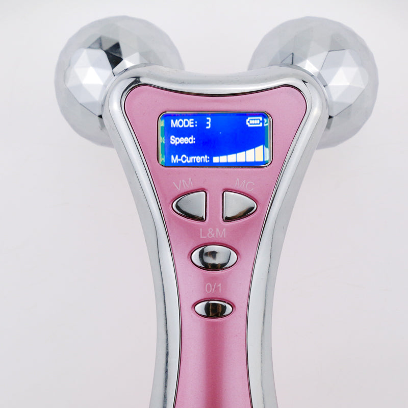 Roller shaping face massager