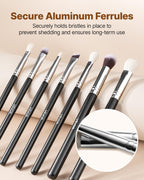 15-Piece Makeup Brush Set For Foundation Blending Eyeshadow, Professional Vegan Brushes With Soft Synthetic Bristles, Ergonomic Wood Handle & Aluminum Ferrule, Portable And Travel-Friendly